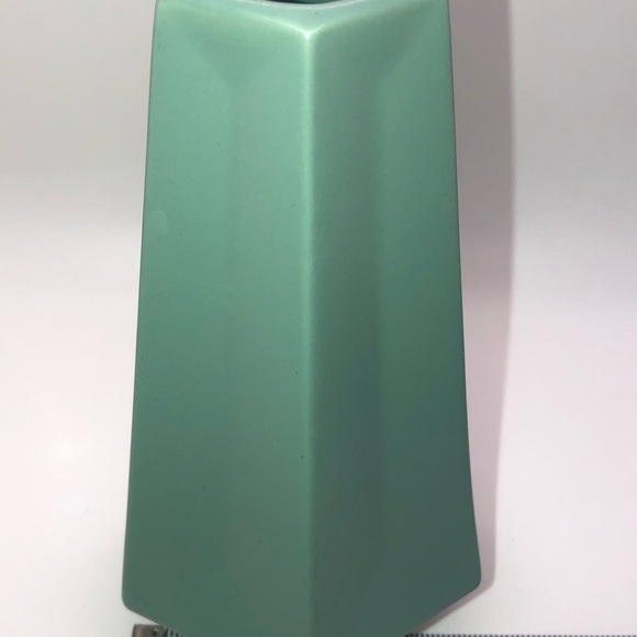 IKEA Älmhult Ceramic Decorative Vase Geometric Pastel Blue Turquoise Green 8” - Picture 7 of 8